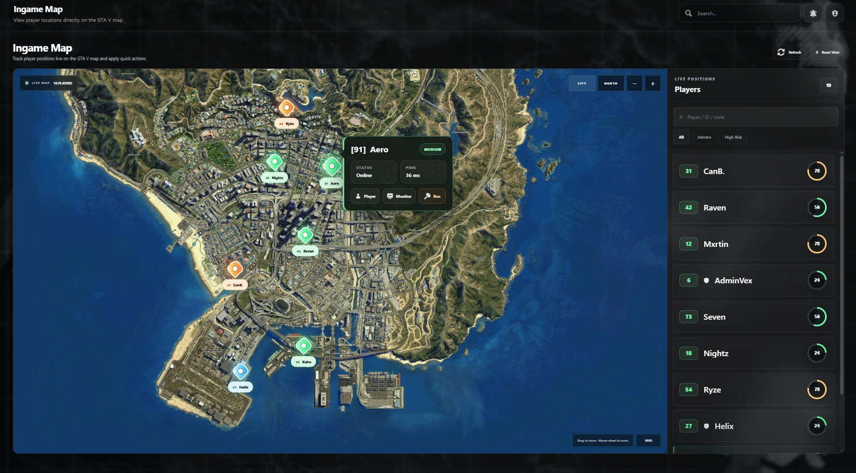Ingame Map preview